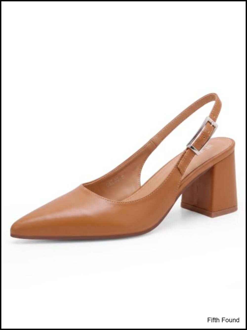 Berness Women's Slingback Pumps Pointed Toe Block Heel Dress Shoes